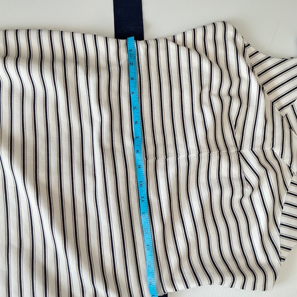 Ann Taylor Belted Sheath Dress White & Navy Size 12 US - Picture 8 of 8